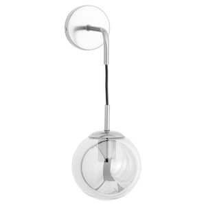 Silver Smoked Glass Globe Wall Hanging Pendant | Harvey Bruce Blinds, Shutters & Interiors 