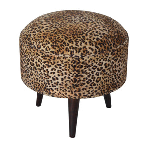 Leopard Nordic Style Footstool | Harvey Bruce Blinds, Shutters & Interiors 