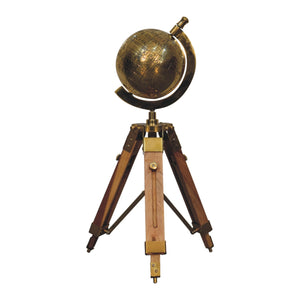 Brass Antique Tripod Globe | Harvey Bruce Blinds, Shutters & Interiors 