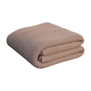 Beige Knitted Throw | Harvey Bruce Blinds, Shutters & Interiors 