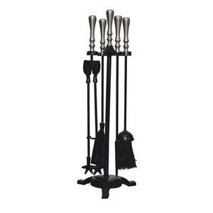Nickel topped iron fire hearth companion set | Harvey Bruce Blinds, Shutters & Interiors 