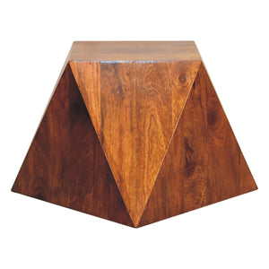 Chestnut Abstract End Table | Harvey Bruce Blinds, Shutters & Interiors 