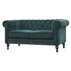 Emerald Green Velvet Chesterfield Sofa | Harvey Bruce Blinds, Shutters & Interiors 