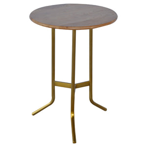 Caramel Tea Table with Gold Base | Harvey Bruce Blinds, Shutters & Interiors 