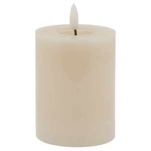 Luxe Collection Melt Effect 3x4 Taupe LED Wax Candle