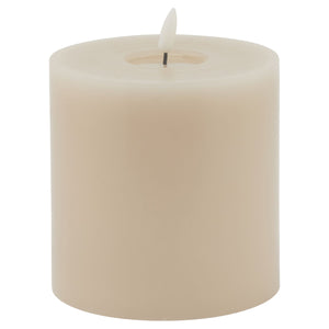 Luxe Collection Melt Effect 5x5 Taupe LED Wax Candle