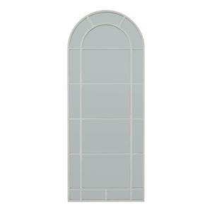 White Large Arched Window Mirror