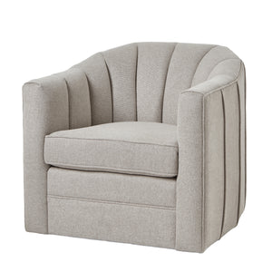 Lily Swivel Chair In Oatmeal Twill