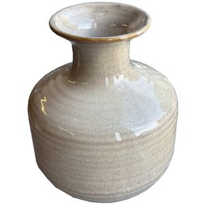 Sabbia Collection Squat Ridged Vase