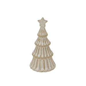 Alora Ceramic Snowy Layered Tree With Star