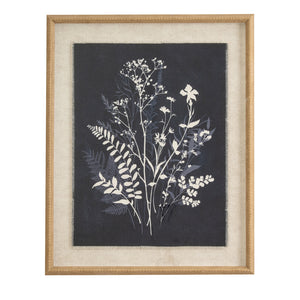 Flora & Fauna Collection Grove On Linen In Beaded Frame