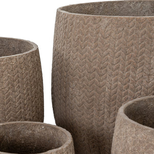 Umber High Round Set Of 3 Planters