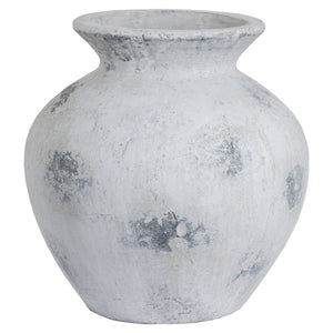 Harvey Bruce antique white vase with a textured finish for elegant home decor