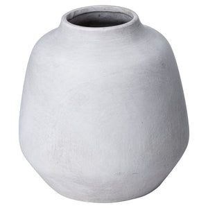 Elegant Darcy Ople vase in light gray ceramic, perfect for modern home decor and floral arrangements