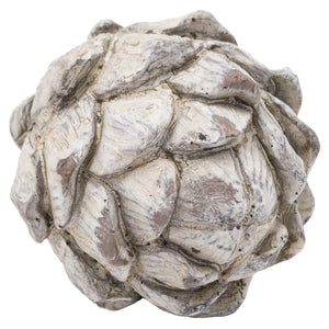Decorative artichoke ornament in a rustic finish for stylish home decor displays