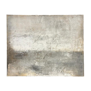 Abstract hand painted canvas wall art in gray tones, perfect for modern home decor