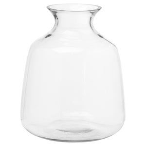 Clear Hydria glass vase with a classic shape for elegant floral arrangements