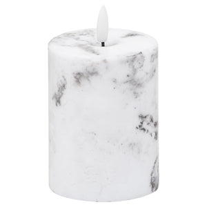 Harvey Bruce marble effect LED candle for elegant home decor and soft ambient lighting