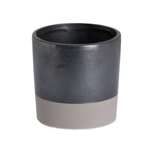 Harvey Bruce metallic grey ceramic planter with a sleek design for modern home decor