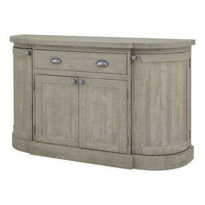 Saltaire 4 door sideboard with drawer in light wood design, perfect for storage and decor
