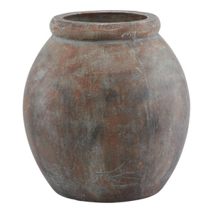 Siena brown jar planter with a rustic finish, perfect for indoor and outdoor plants