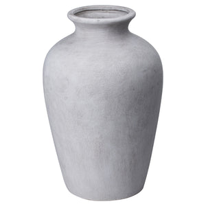 Elegant gray stone vase for home decor, perfect for adding a stylish touch to any room
