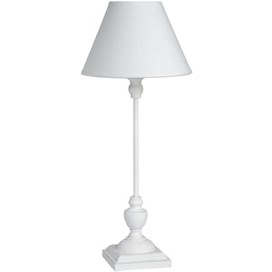 Harvey Bruce Symi Slim Table Lamp in White with a Classic Shade for Elegant Home Decor