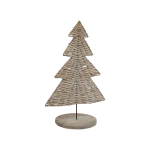 Harvey Bruce wicker Christmas tree ornament with a natural design and sturdy base for festive decor