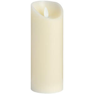 Luxe Collection 3 x 8 Cream Flickering Flame LED Wax Candle | Harvey Bruce Blinds, Shutters & Interiors 