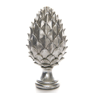 Tall Silver Pinecone Finial