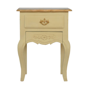 French Style Cream Bedside-Harvey Bruce Interiors