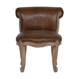 Buffalo Hide Studded Chair with Cabriole Legs | Harvey Bruce Blinds, Shutters & Interiors 
