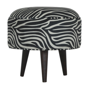Zebra Nordic Style Footstool | Harvey Bruce Blinds, Shutters & Interiors 