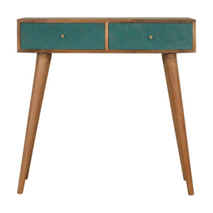 Acadia Teal Console Table | Harvey Bruce Blinds, Shutters & Interiors 