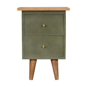 Olive Hand Painted Bedside | Harvey Bruce Blinds, Shutters & Interiors 