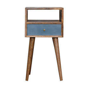 Mini Blue Hand Painted Bedside | Harvey Bruce Blinds, Shutters & Interiors 