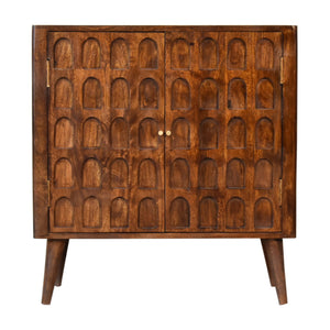 Chestnut Arch Cabinet | Harvey Bruce Blinds, Shutters & Interiors 