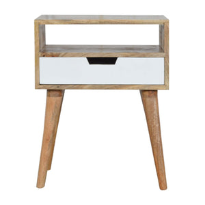 White Painted Drawer Bedside Table | Harvey Bruce Blinds, Shutters & Interiors 