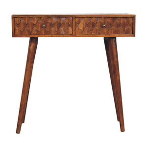 Pineapple Carved Console Table in Chestnut | Harvey Bruce Blinds, Shutters & Interiors 