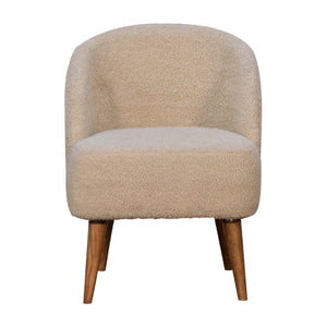 Bouclé Cream Tub Chair | Harvey Bruce Blinds, Shutters & Interiors 