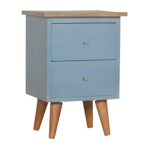 Blue Hand Painted Bedside | Harvey Bruce Blinds, Shutters & Interiors 