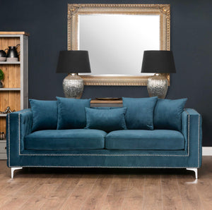 Darcy Three Seater Button Pressed Sofa | Harvey Bruce Blinds, Shutters & Interiors 