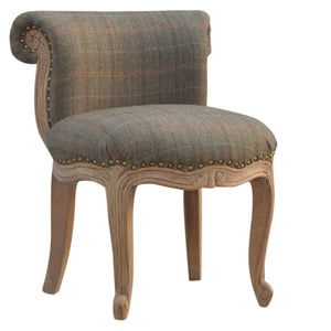 Small Multi Tweed French Chair - Harvey Bruce Interiors