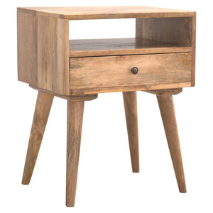 Modern Solid Wood Bedside with Open Slot | Harvey Bruce Blinds, Shutters & Interiors 