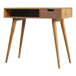 Perforated Copper Writing Desk | Harvey Bruce Blinds, Shutters & Interiors 