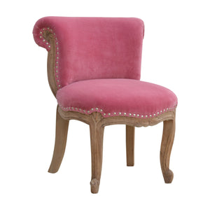 Pink Velvet Studded Chair | Harvey Bruce Blinds, Shutters & Interiors 